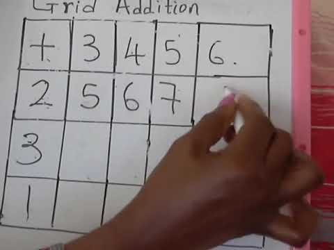 Grid method addition in mathematics
