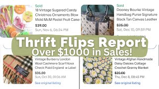 What I SOLD Flipping Thrift Finds this Month! Trash to Treasure Ebay Income Report Thrift with Me