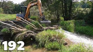 Spring Cleaning After The Beavers Made Mischief - Beaver Dam Removal With Excavator No.192