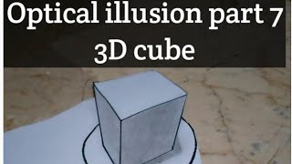 Optical illusion part 7 | #minimalart | #3Dcube | how to draw easy 3D illusion | easy drawing