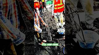 Steel beam calana. #engineeringvideos #bulldozerofficial #construction