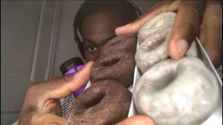 ASMR Chocolate Vs Vanilla Glazed Donut Taste Test