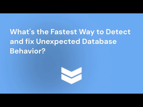 ANOMALY MONITOR - Fixing Unexpected Database Behaviour in Minutes