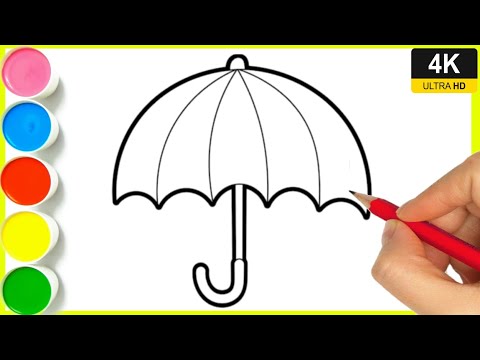 How to draw an umbrella || easy way draw umbrella drawing step by step || chhata ka drawing. By Arya