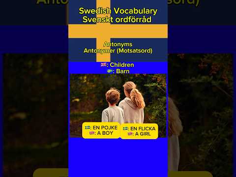 How to Say Family Words in Swedish: Children, Boy, Girl, and More #shorts #swedish #learnswedish