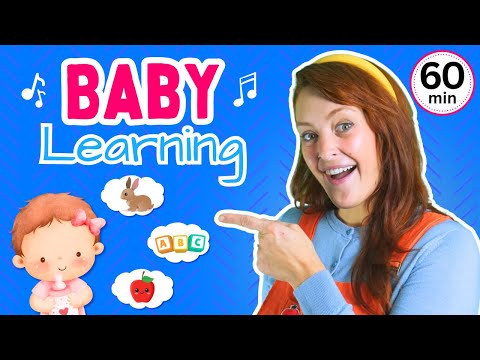 First Words & Gestures | Clapping, Waving, Pointing & Singing | Hop Little Bunnies | Baby Learning