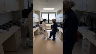 Healthcare Workers Show Off Creative Foot-Tap Dance Routine#healthcareheroes #dance