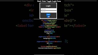 🚀 Create a Stunning Dark Mode Login Form in Just 5 Minutes! #viralvideo