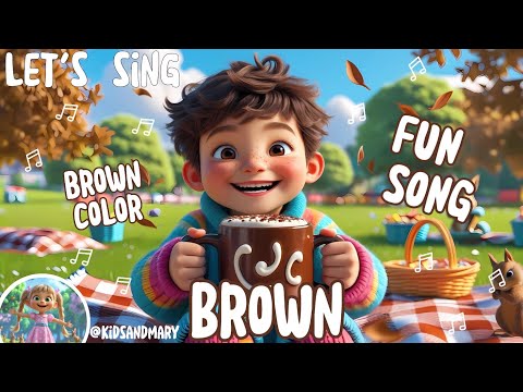 🤎 Let’s Sing and Learn the Brown Color! 🤎✨ #kidsmusic #kidssong #learncolors #popular