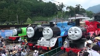 きかんしゃトーマス号 ジェームス号 ヒロ パーシー の並び  大井川鐵道【Japanese real  Thomas and friends ,James&Thomas&Hiro&Percy】