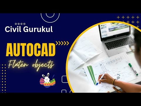 AutoCAD flatten objects in one plane #autocad #tutorial #civilengineering #floorplan