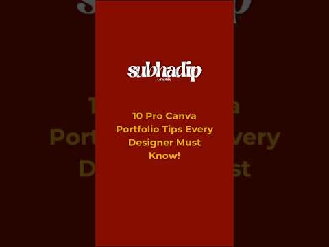 Build your Canva portfolio step by step! #graphicdesign #Freelanceportfolio