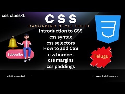 css tutorials for beginners in telugu | learn css in 20mins #css3 #csstutorialforbeginners