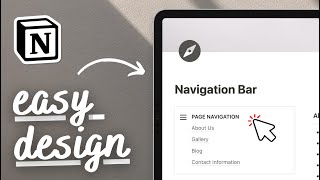 EASY Navigation Bar in Notion | top bar, synced block, table of contents | Beginner Tutorial ✨