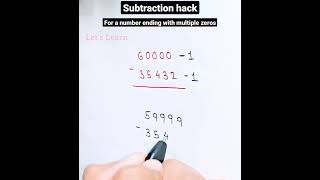 #learn #tricks #ytshorts #shortvideo #shortfeed #subtractiontricks #viral #fastlearning #easy