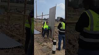 Site hoarding installation #site  #construction #design  #safety #commercialdesign #architecture