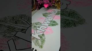 creative calligraphy 💗#art #dryleafart #nameart #calligraphy #creative #shorts #shortvideo