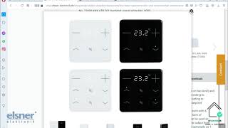 KNX Thermostatic Touch Keypad By Elsner Elektronik ETR202