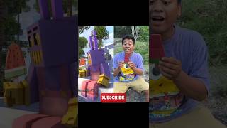 Original vs Animation - Es Krim Semangka Dari Kardus #minecraft #comedy