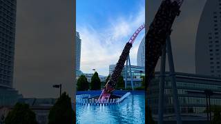 Amazing pink roller coaster in Yokohama, Japan #shorts/日本横滨粉色过山车/日本橫濱粉色過山車