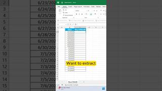 Extract Day from Date in Excel | Excel Formula Hack for Data Analysis