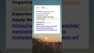 Partnership and Grants Management Coordinator   SRF #NGOJobs #JobSearch #Careers #ngoera #ngoerajobs