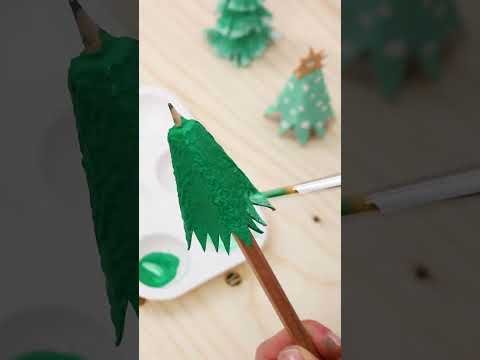 DIY Egg Carton Christmas Trees