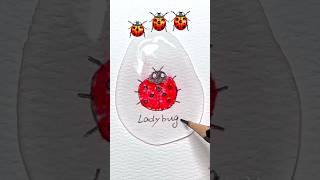Easy drawing Ladybug Ladybird but in water kids bug art #easydrawing #drawing #kids #ladybug #bug