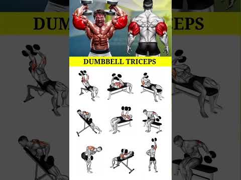 DUMBBELL TRICEP WORKOUT💪#bodybuilding #exercise #gym #workout #sports #fitness #tips #workout