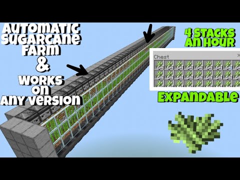 Minecraft Bedrock Simple&Expandable Sugarcane Farm(Works on any version)