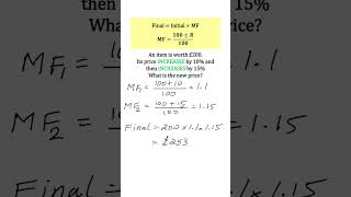 Percentage Change 4 - Finding the final value after 2 successive percentage changes