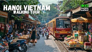 🇻🇳 Hanoi, Vietnam - 4K HDR  Summer Walking Tour | Old Quarter & Train Street