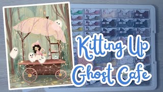 KITTING UP "Ghost Cafe" by Stephanie Marie from Diamond Art Club For #DrillsandChills2024