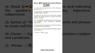 English grammar rules part -2 #english #grammar #youtubeshorts #learn #fastlearning #easy #trend