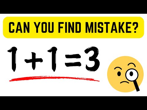 Proof of 1+1=3. Can you spot the mistake?