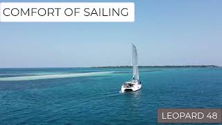 ZANZIBAR CATAMARAN CHARTER. Walk-through. Sailing Catamaran Leopard 48 JAUDANIC - Pure Nature V4