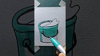 Household Series:- water bucket 🤗 #art #artclass #drawingideas #artinstruction #householditems #art
