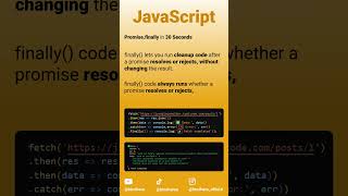JavaScript Promise.finally #coding #webdev #reactjs #nodejs #web #software