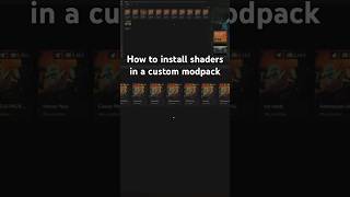 Installing shaders on curseforge in less than a minute               #minecraft #shaders #tutorial