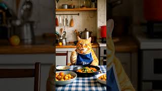 Chef Cats Culinary Adventure 🔥#FurryChef #AdorableAnimals  #FoodieFun #RusticKitchen #AnimalLovers