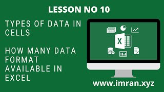 How to change data format in Excel, Custom Format, Date & Time, Number and Text Format Lesson no 10