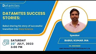 Babul Kumar's Inspiring Data Science Career Transformation with DataMites