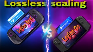 Legion Go VS Legion Go S Lossless Scaling Gam play Test | Steam OS VS Windows 11
