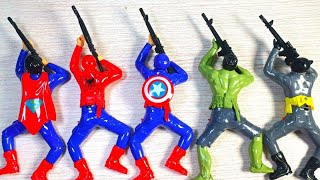 Spider-Man Hulk Captain America Batman Superman Thor Unboxing Video Superhero Marvels Toys 