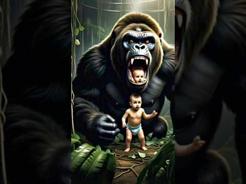 😂 CHICK HERO Rescues Baby GORILLA! 🦍 Hilarious Animation #shorts