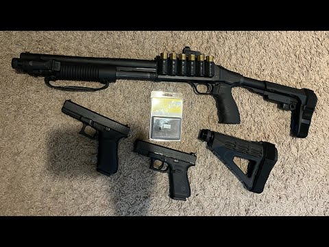 Mossberg 590 Shockwave and glock 19 upgrades
