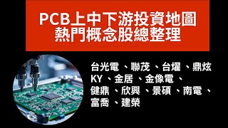 一手掌握PCB產業鏈上中下游投資地圖！#台光電 #聯茂 #台燿 #鼎炫KY #金居 #金像電 #健鼎 #欣興 #景碩 #南電 #富喬 #建榮
