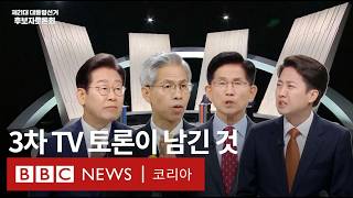 대선후보 마지막 TV 토론 7분 하이라이트 - BBC News 코리아