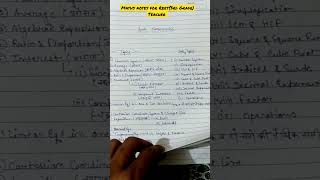 Maths Handwritten Notes for Reet 3rd Grade teacher