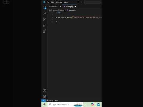 substr_count() function in php #coding #development #viralshorts #php